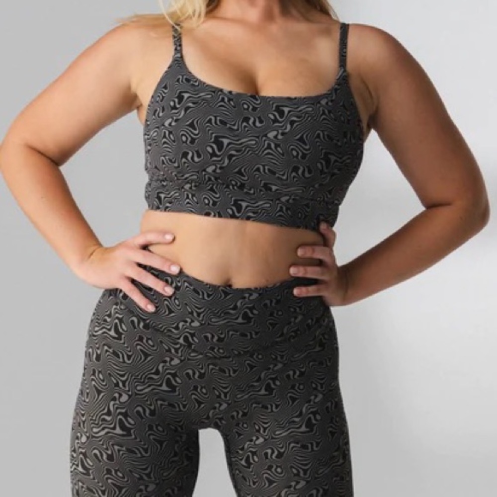 Vitality (Balance Athletica) Flare Sports Bra in Constellation EUC